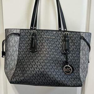 Michael Kors Monogram Black and Gray Tote